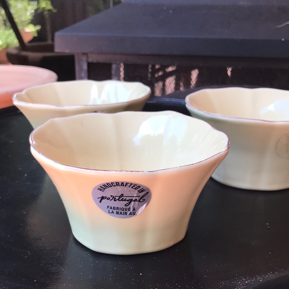 Primagera Fluted Serving Bowls in Pale Yellow - Set of 3